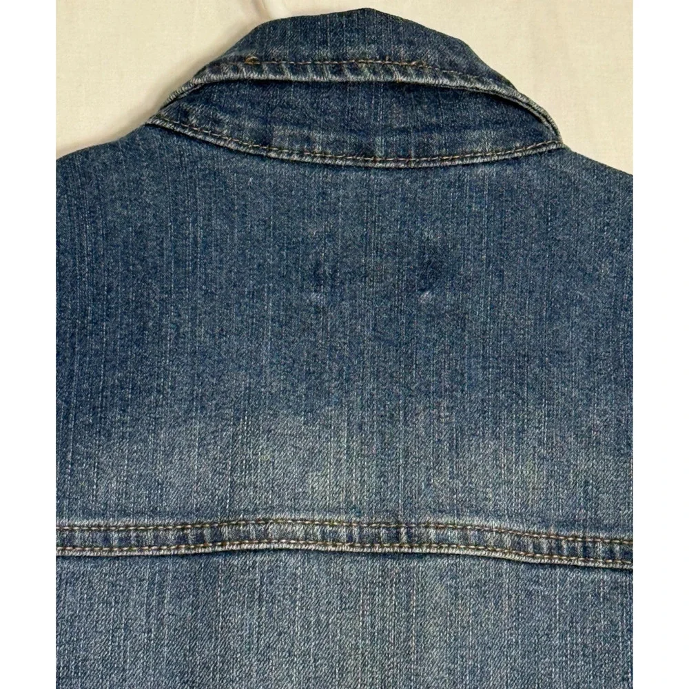 Girls Blue Jean Denim Jacket -‎ Large 10/12 Button up EUC Children's Place